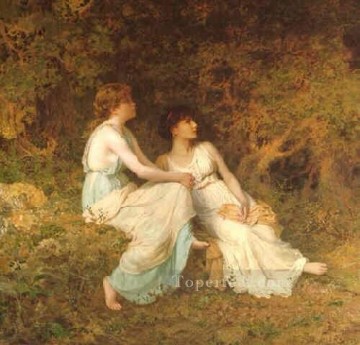 Sophie Gengembre Anderson Painting - Birdsong genre Sophie Gengembre Anderson